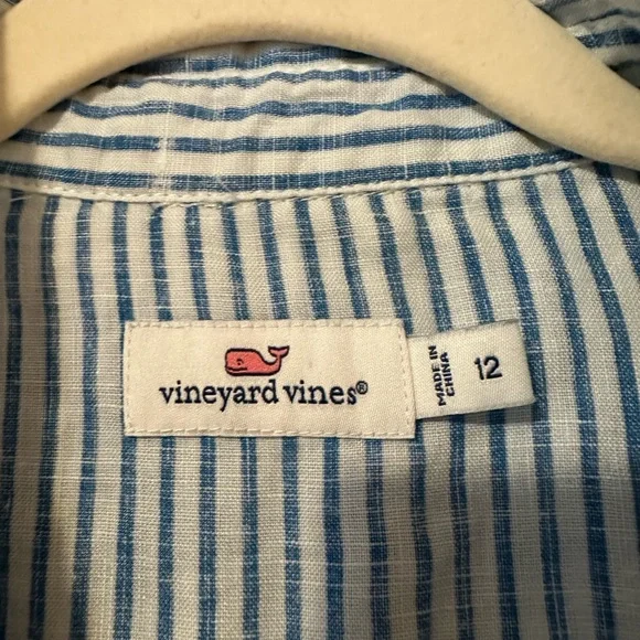 VINEYARD VINES Striped Linen Shirt Dress - Picture 4 of 5